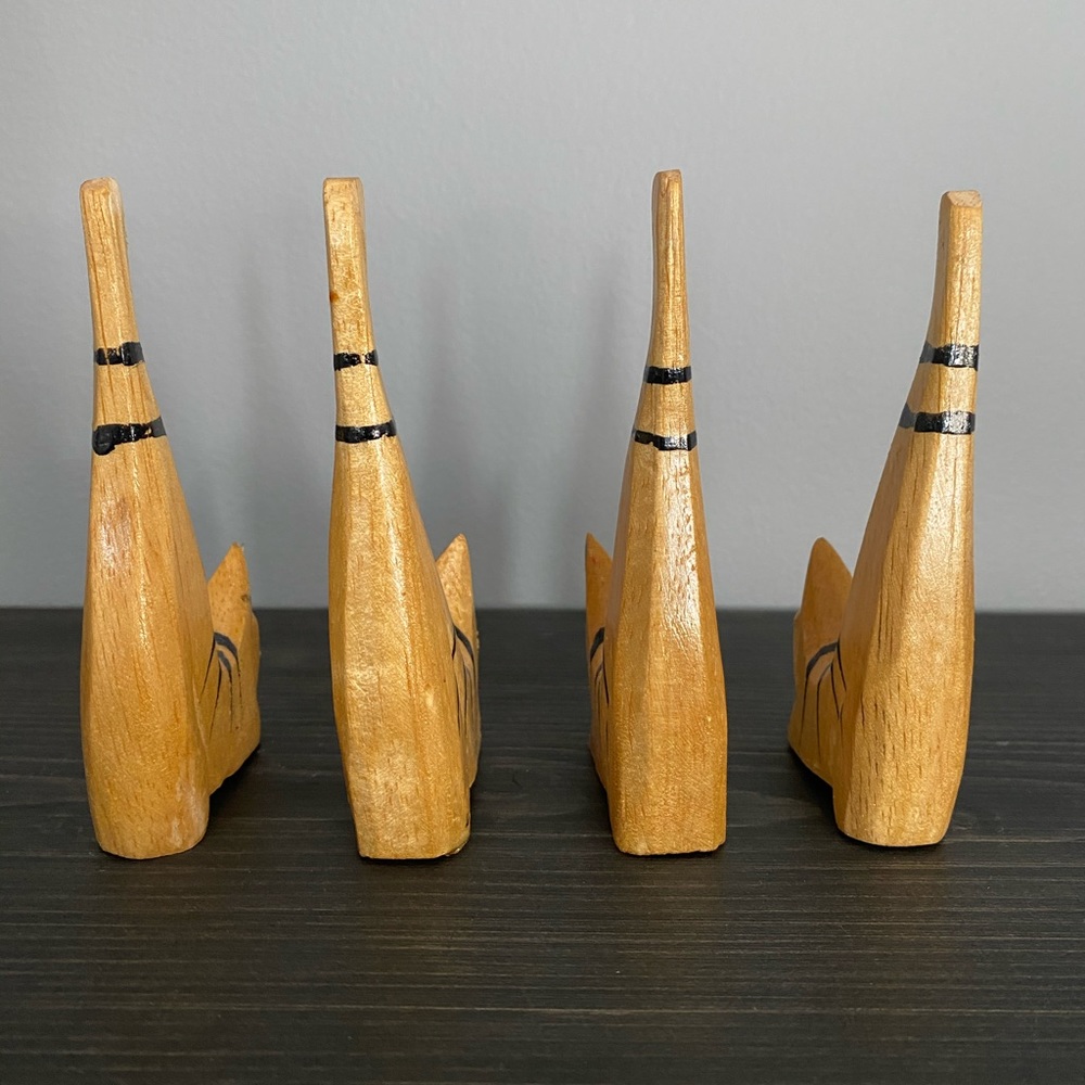 Wooden Cats (Set of 4) - Picture 4 of 9